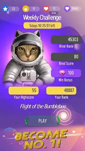 Play Astrocat Singers [Singing cat rhythm game and app] as an online game Astrocat Singers [Singing cat rhythm game and app] with UptoPlay